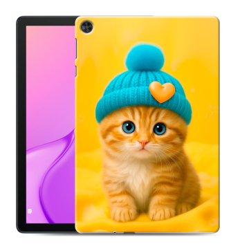 Силиконовый чехол на Huawei MatePad T10 с принтом Котенок в шапке