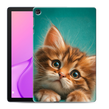 Силиконовый чехол на Huawei MatePad T10 с принтом котенок
