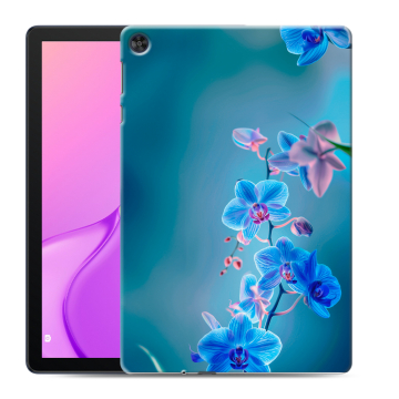 Силиконовый чехол на Huawei MatePad T10 с принтом Голубые цветы