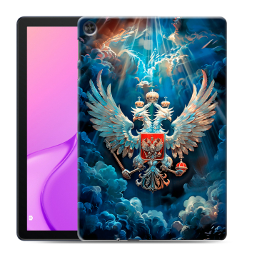 Силиконовый чехол на Huawei MatePad T10 с принтом Герб флаг России