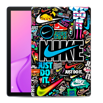 Силиконовый чехол на Huawei MatePad T10 с принтом найк nike черный