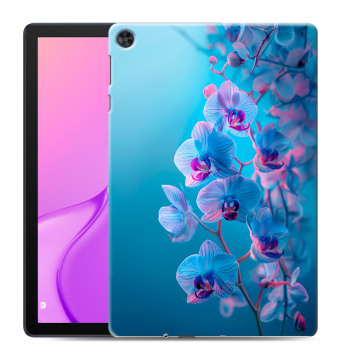 Силиконовый чехол на Huawei MatePad T10 с принтом голубые орхидеи