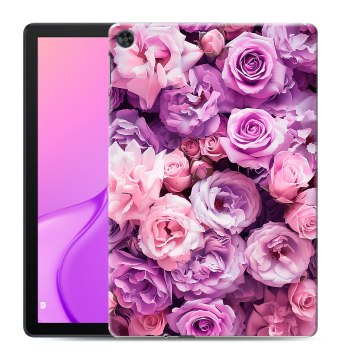Силиконовый чехол на Huawei MatePad T10 с принтом лавандовые розы Силиконовый чехол на Huawei MatePad T10 с принтом лавандовые розы
