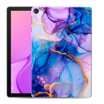 Силиконовый чехол на Huawei MatePad T10 с принтом синий мрамор