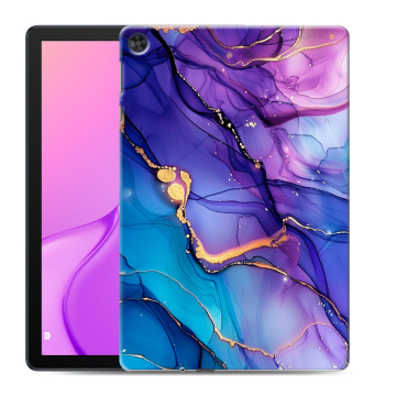 Силиконовый чехол на Huawei MatePad T10 с принтом синий мрамор