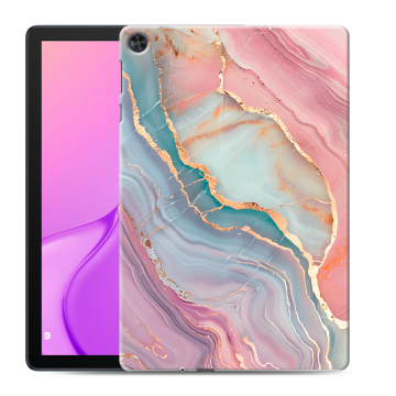 Силиконовый чехол на Huawei MatePad T10 с принтом розовый мрамор