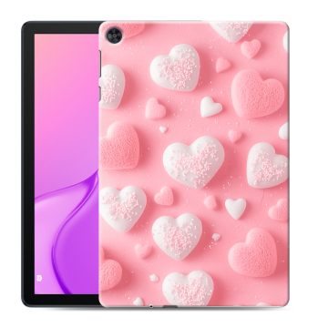 Силиконовый чехол на Huawei MatePad T10 с принтом Сердечки