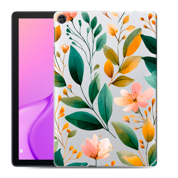 Силиконовый чехол на Huawei MatePad T10 с принтом Цветы паттерн Силиконовый чехол на Huawei MatePad T10 с принтом Цветы паттерн