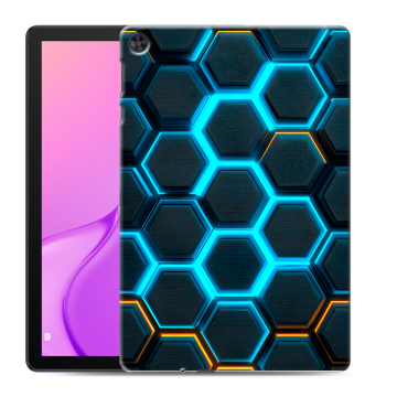 Силиконовый чехол на Huawei MatePad T10 с принтом Неоновые соты Силиконовый чехол на Huawei MatePad T10 с принтом Неоновые соты