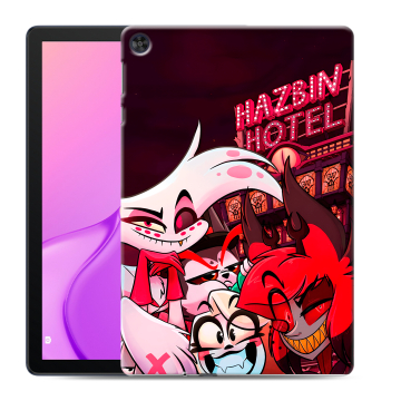 Силиконовый чехол на Huawei MatePad T10 с принтом Hazbin Hotel Отель Хазбин