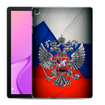 Силиконовый чехол на Huawei MatePad T10 с принтом Флаг России
