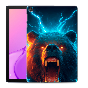 Силиконовый чехол на Huawei MatePad T10 с принтом Медведь Силиконовый чехол на Huawei MatePad T10 с принтом Медведь