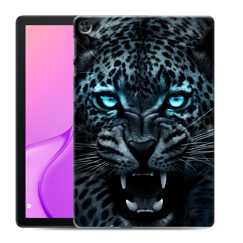 Силиконовый чехол на Huawei MatePad T10 с принтом Темный леопард Силиконовый чехол на Huawei MatePad T10 с принтом Темный леопард