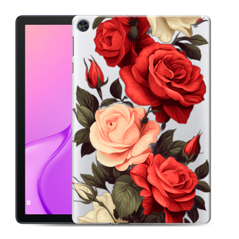 Силиконовый чехол на Huawei MatePad T10 с принтом Розы Силиконовый чехол на Huawei MatePad T10 с принтом Розы