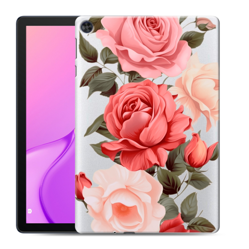 Силиконовый чехол на Huawei MatePad T10 с принтом Розы Силиконовый чехол на Huawei MatePad T10 с принтом Розы