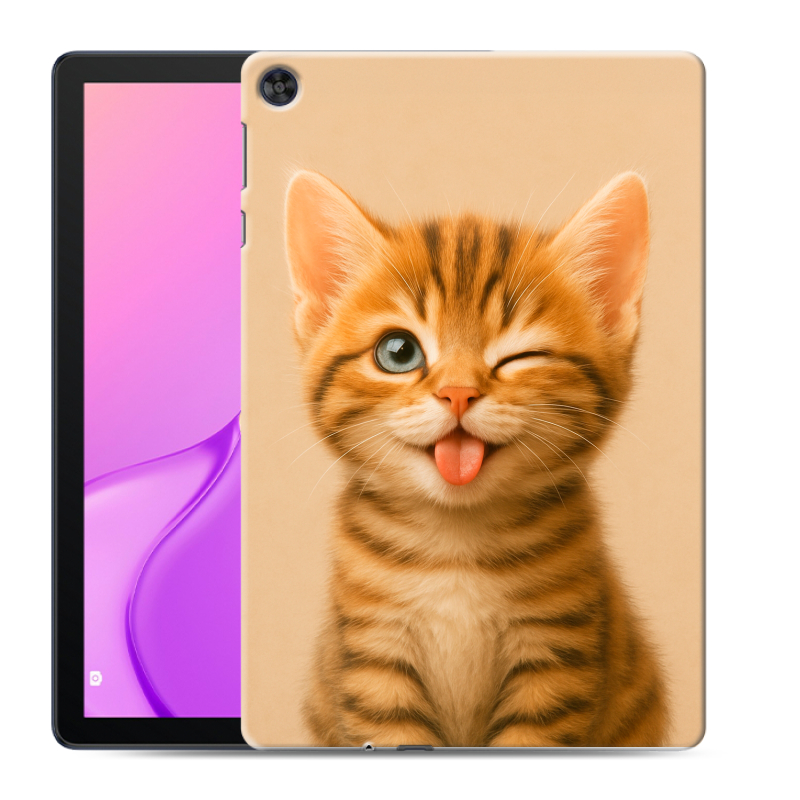 Силиконовый чехол на Huawei MatePad T10 с принтом котенок Силиконовый чехол на Huawei MatePad T10 с принтом котенок
