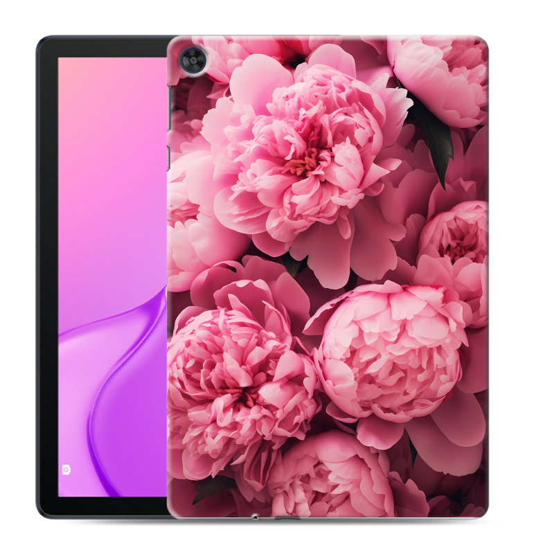 Силиконовый чехол на Huawei MatePad T10 с принтом цветы пионы Силиконовый чехол на Huawei MatePad T10 с принтом цветы пионы
