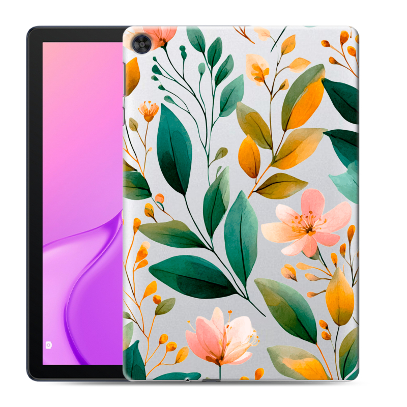 Силиконовый чехол на Huawei MatePad T10 с принтом Цветы паттерн Силиконовый чехол на Huawei MatePad T10 с принтом Цветы паттерн
