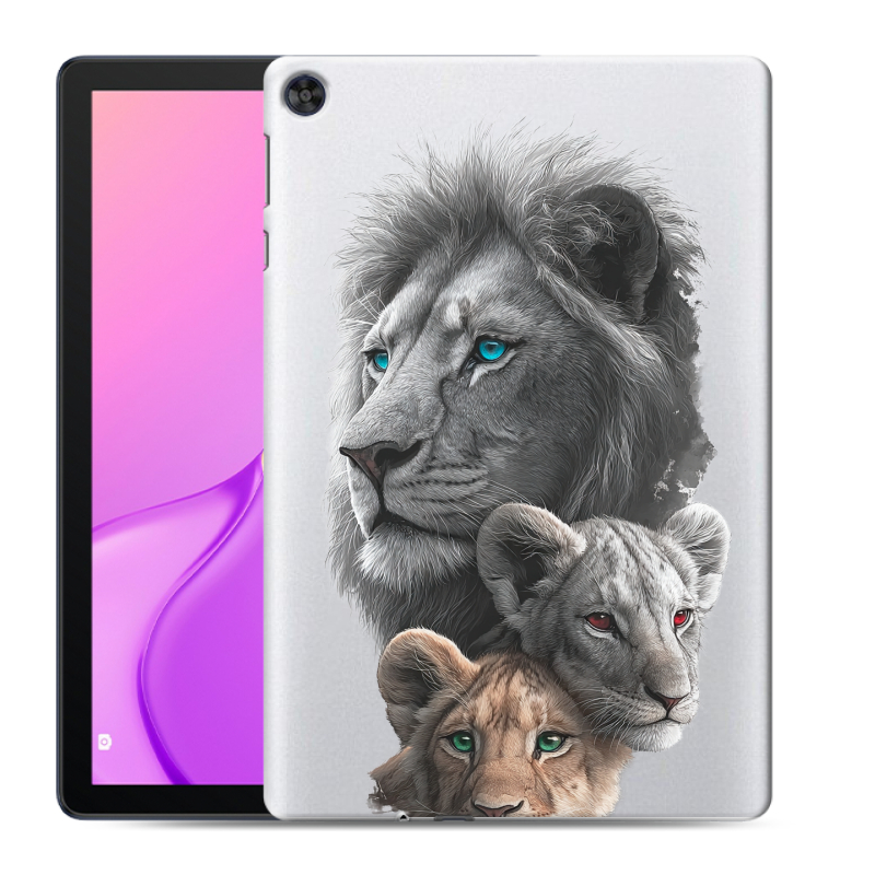 Силиконовый чехол на Huawei MatePad T10 с принтом Львы Силиконовый чехол на Huawei MatePad T10 с принтом Львы