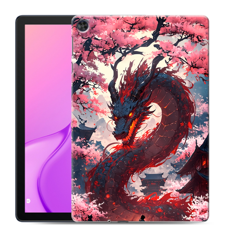 Силиконовый чехол на Huawei MatePad T10 с принтом Дракон Японский Силиконовый чехол на Huawei MatePad T10 с принтом Дракон Японский