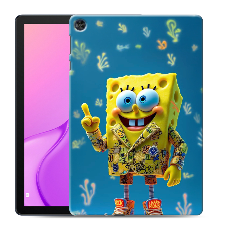 Силиконовый чехол на Huawei MatePad T10 с принтом Спанч боб Спанчбоб Силиконовый чехол на Huawei MatePad T10 с принтом Спанч боб Спанчбоб