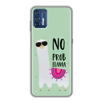 Силиконовый чехол на Motorola Moto G9 Plus с принтом Лама