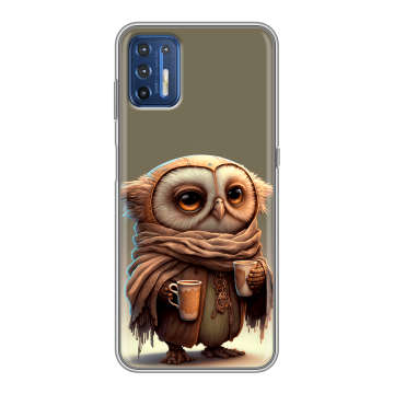 Силиконовый чехол на Motorola Moto G9 Plus с принтом Сова
