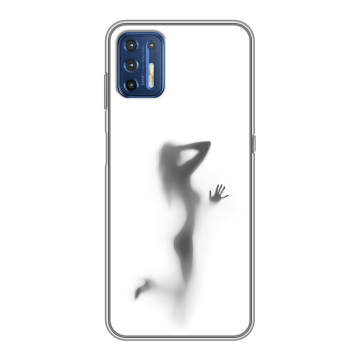 Силиконовый чехол на Motorola Moto G9 Plus с принтом Силуэт