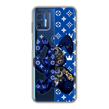 Силиконовый чехол на Motorola Moto G9 Plus с принтом Луи робот