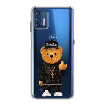 Силиконовый чехол на Motorola Moto G9 Plus с принтом Плюшевый медведь