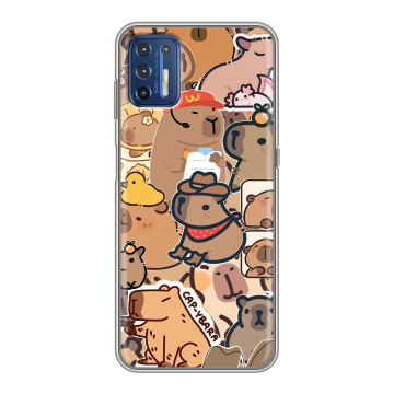 Силиконовый чехол на Motorola Moto G9 Plus с принтом капибара