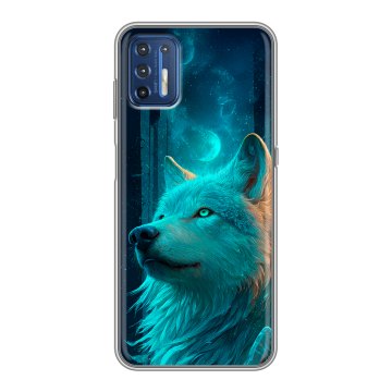 Силиконовый чехол на Motorola Moto G9 Plus с принтом бабочки саккура