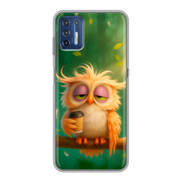 Силиконовый чехол на Motorola Moto G9 Plus с принтом сова