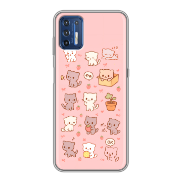 Силиконовый чехол на Motorola Moto G9 Plus с принтом Hello Kitty Хелоу Кити