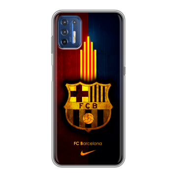 Силиконовый чехол на Motorola Moto G9 Plus с принтом Барселона Barcelona