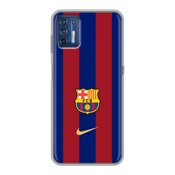 Силиконовый чехол на Motorola Moto G9 Plus с принтом Барселона Barcelona