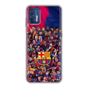 Силиконовый чехол на Motorola Moto G9 Plus с принтом Барселона Barcelona