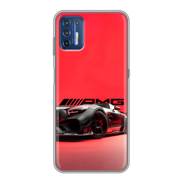 Силиконовый чехол на Motorola Moto G9 Plus с принтом Мерседес Mercedes AMG