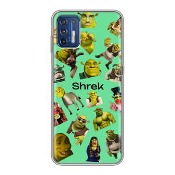 Силиконовый чехол на Motorola Moto G9 Plus с принтом Шрек Shrek
