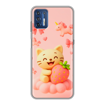 Силиконовый чехол на Motorola Moto G9 Plus с принтом для девочек