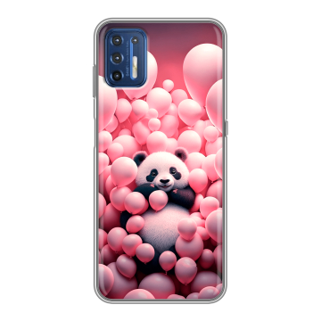 Силиконовый чехол на Motorola Moto G9 Plus с принтом Панда