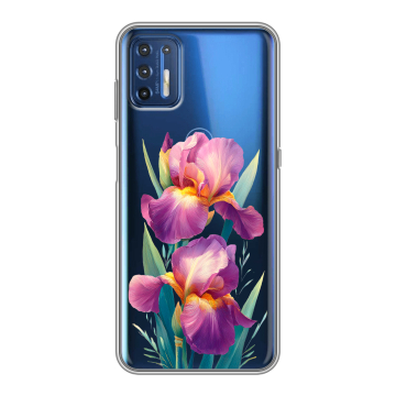 Силиконовый чехол на Motorola Moto G9 Plus с принтом Цветы орхидеи
