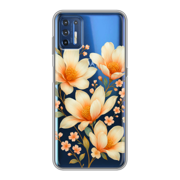 Силиконовый чехол на Motorola Moto G9 Plus с принтом Цветы