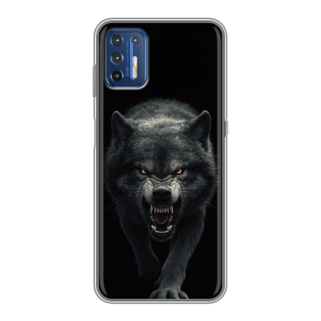 Силиконовый чехол на Motorola Moto G9 Plus с принтом Волк