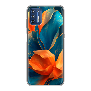 Силиконовый чехол на Motorola Moto G9 Plus с принтом Цветы