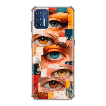 Силиконовый чехол на Motorola Moto G9 Plus с принтом Модный принт