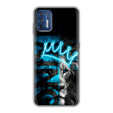 Силиконовый чехол на Motorola Moto G9 Plus с принтом Король лев