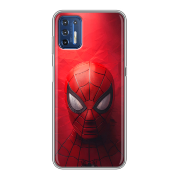 Силиконовый чехол на Motorola Moto G9 Plus с принтом Spiderman Человек паук