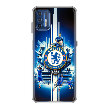 Силиконовый чехол на Motorola Moto G9 Plus с принтом Chelsea Челси