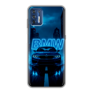 Силиконовый чехол на Motorola Moto G9 Plus с принтом BMW БМВ